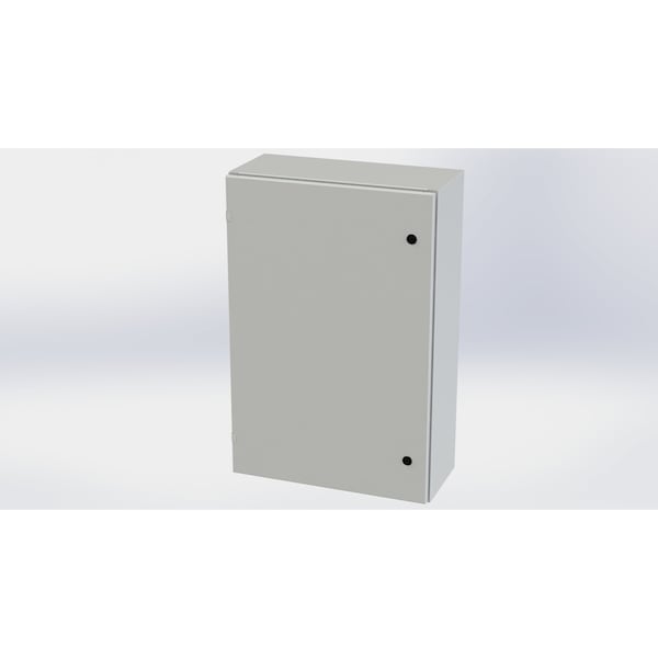 Saginaw Control & Engineering 1/4 Turn Latch Electrical Enclosures, 36 in H, 10 in D, 24 in W, NEMA 3R, 4, 12, 13, Carbon Steel SCE-36EL2410LPLG - main